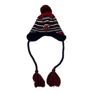 New Era Chicago Bulls Striped Beanie Tassel Pom Hat
